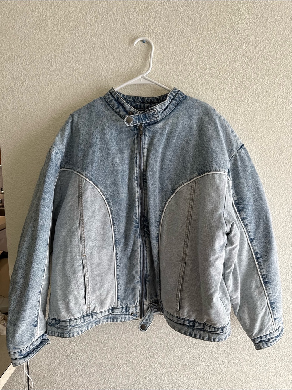 wild fable Light Wash Blue Denim Bomber Jacket